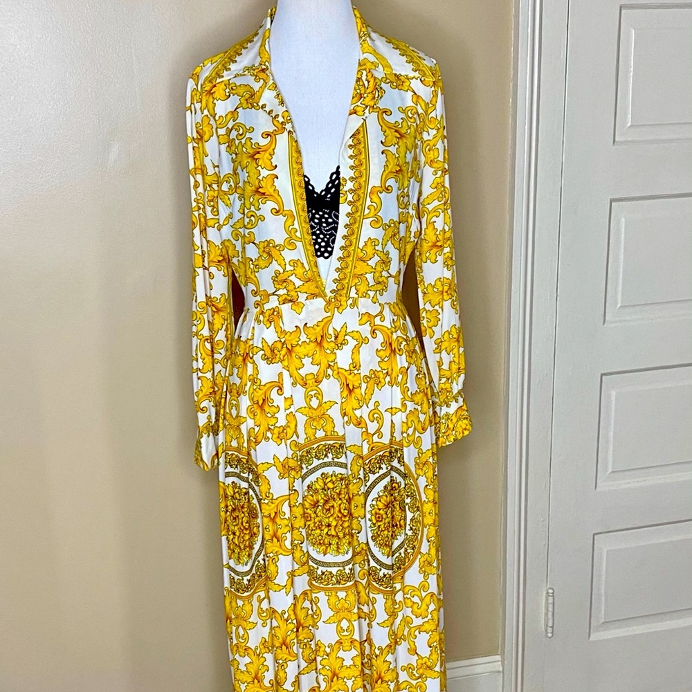 Versace-Like Print Maxi Dress